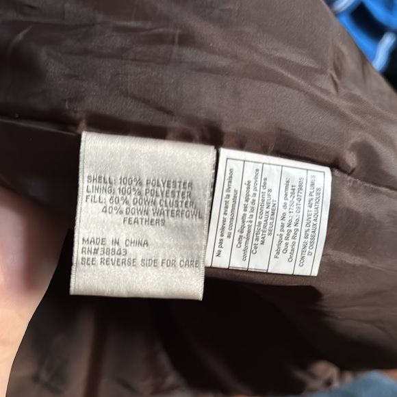 Larry Levine nylon down filled brown coat size 2X - Picture 7 of 12